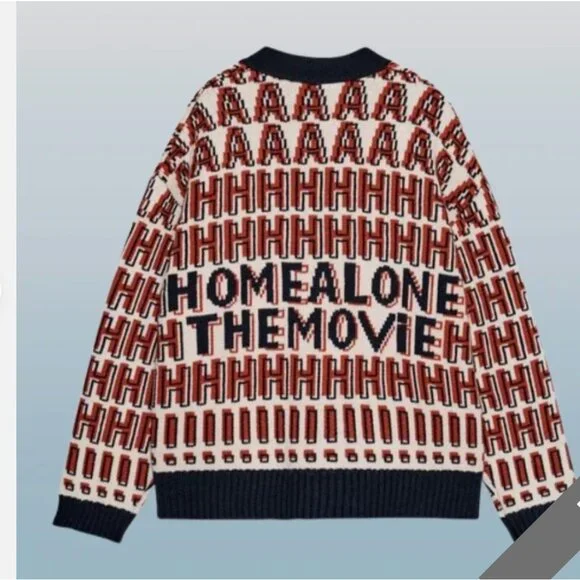 Zara Home Alone Logo Wool blend knit Jacket Cardigan NWT - Picture 11 of 16